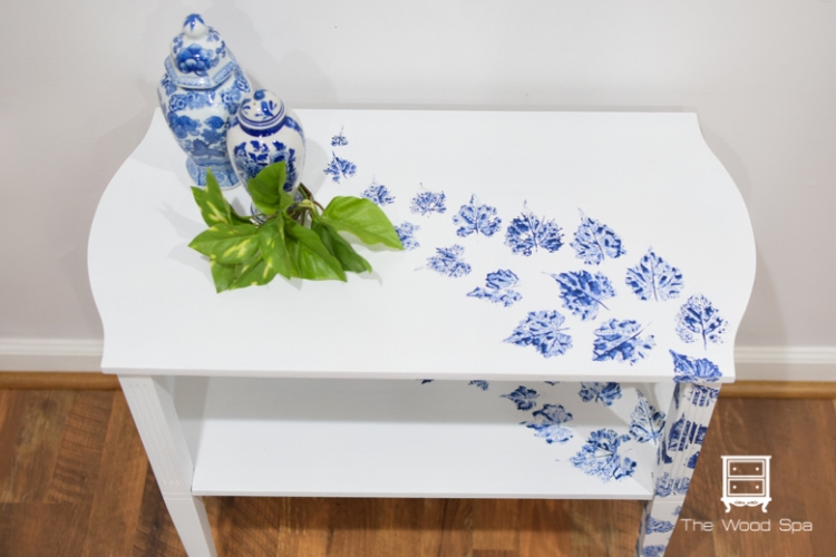 White and blue side table-1-5